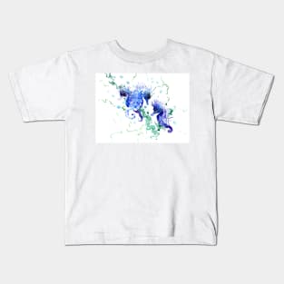 Blue Seahorses Kids T-Shirt